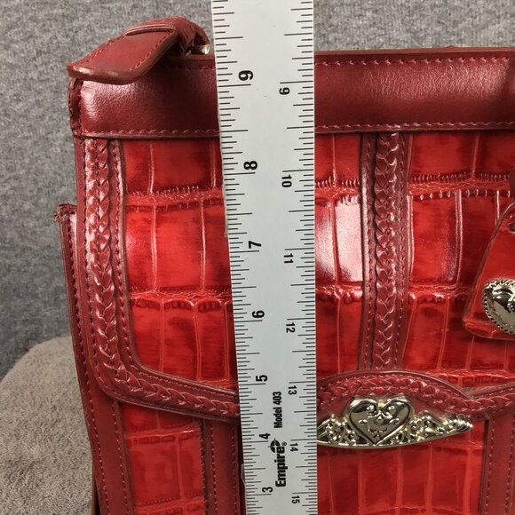 MC Marc Chantal Faux Croc Vegan Satchel Bag with Silver Ornaments EUC - Picture 4 of 9